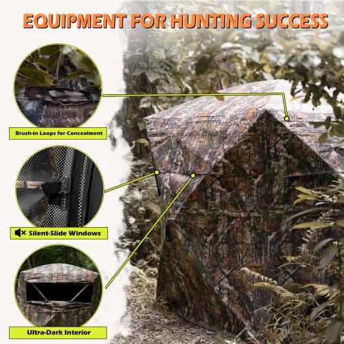 3 Person Hunting Blind with 270 Degree Visibility