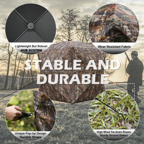 3 Person Hunting Blind with 270 Degree Visibility
