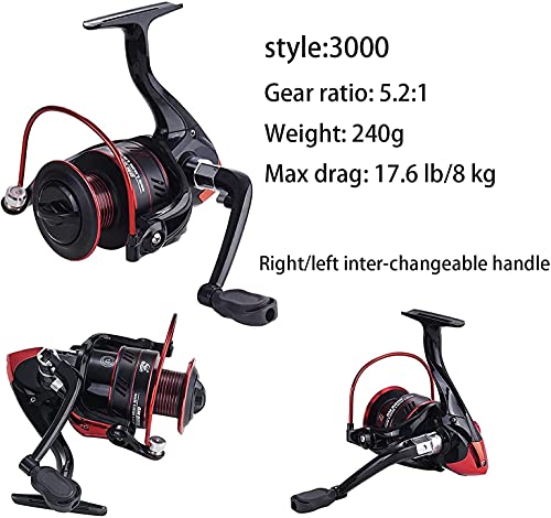 2.1m Fishing Pole Combo Set with Spinning Reels