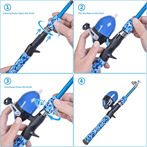 CODEK Kids Fishing Pole Set with Full Starter Kits