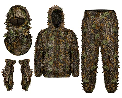 Ginsco Ghillie Suit Set XL/XXL, 3D Leafy Camo