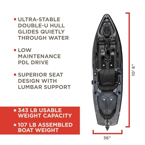 Old Town Sportsman PDL 106 Fishing Kayak, Steel Camo