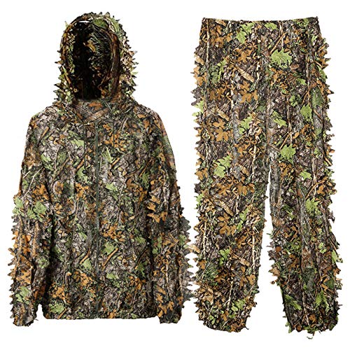 Men's Lightweight Leafy Ghillie Suit for Jungle Hunting