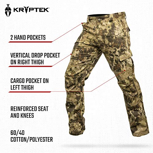 Kryptek Men's Stalker Camo Hunting Pants, Highlander, X-Small