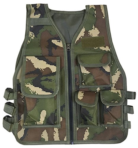 Youth Camo Outdoor Combat Vest (Green Camo, 8-14)