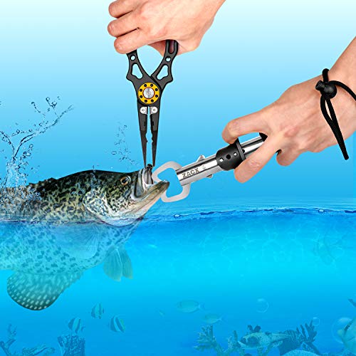 ZACX Fish Lip Gripper Pliers - Multi-Function Hook Remover