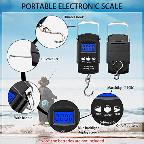 Outdoor Fisherman's Tool Kit with Scale, Gripper, Plier