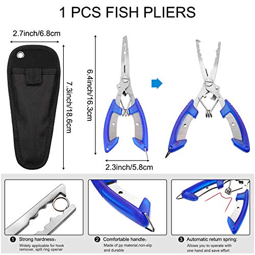 Outdoor Fisherman's Tool Kit with Scale, Gripper, Plier