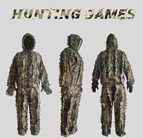 Leafy Camo Ghillie Suit for Turkey Hunting, Outdoor Game