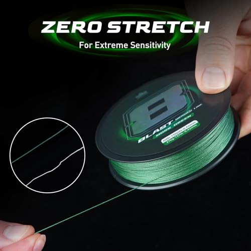 Ultra-Strong Braided Fishing Line, HyperOSi Coating, Water & Abrasion Resistant