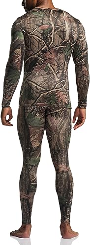 TSLA Men's Thermal Underwear Set, Hunting Camo, Medium