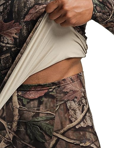 TSLA Men's Thermal Underwear Set, Hunting Camo, Medium
