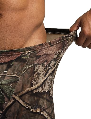 TSLA Men's Thermal Underwear Set, Hunting Camo, Medium