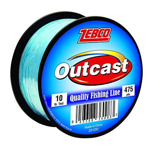 Zebco Outcast Fishing Line: 475yd, 10lb, Low Memory