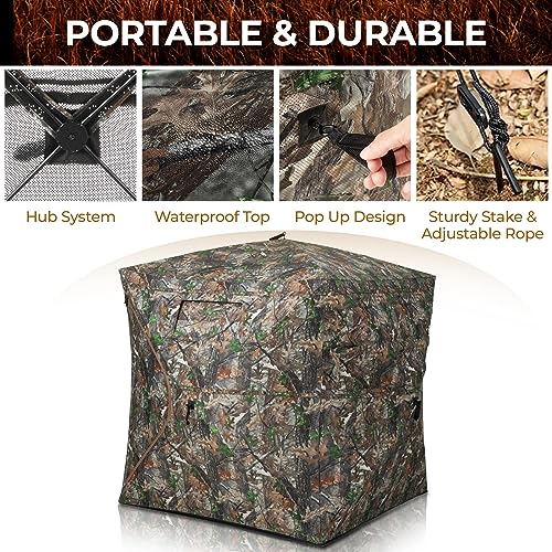 360° See-Through Hunting Blind for 2-3 People
