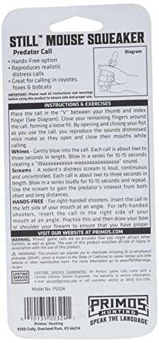 Primos Still Mouse Squeaker Call for Hunting (Green)