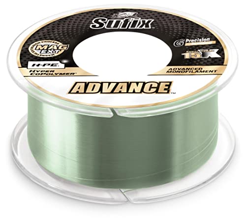 Sufix 6 lb Monofilament Line, Low Vis Green, 330 Yards