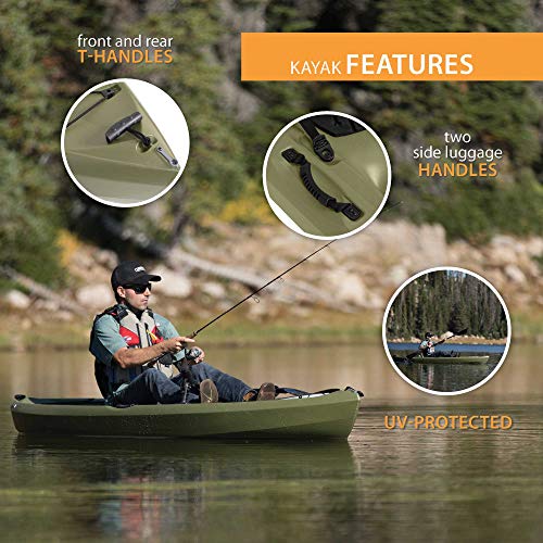 Lifetime Tamarack Angler Kayak, Olive, 10ft