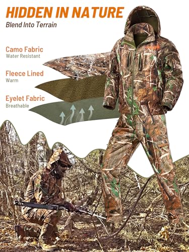 Quiet Camo Jacket & Pants with 11 Pockets
