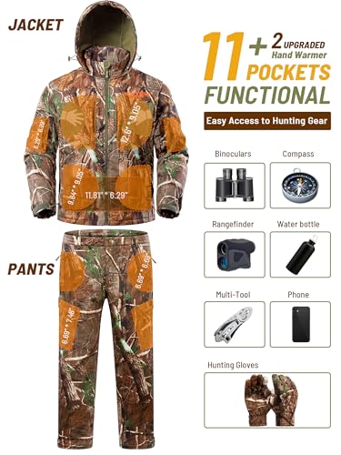 Quiet Camo Jacket & Pants with 11 Pockets