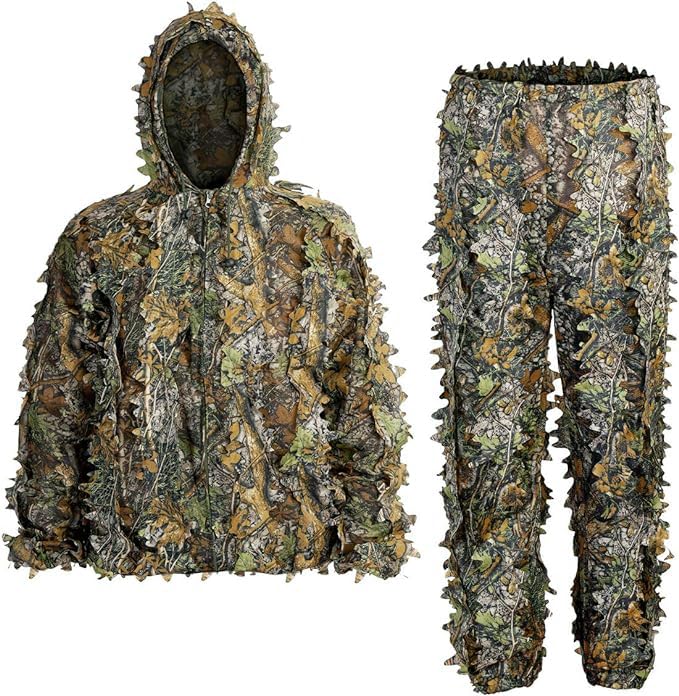 SCYLFEHDP Ghillie Suit 3D Leafy Camo for Men