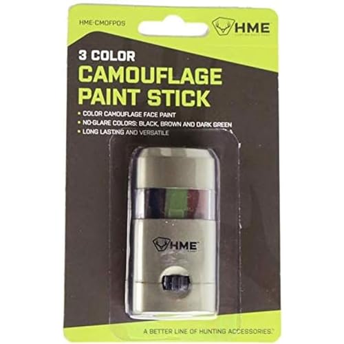 HME 3 Color Camo Face Paint Stick for Hunting