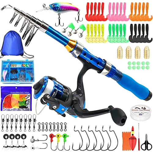 Youth Telescopic Fishing Rod and Reel Combo Kit