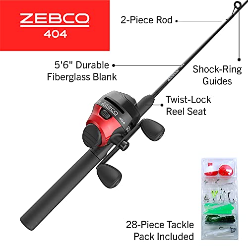 Zebco 404 Spincast Reel Combo with Fishing Rod