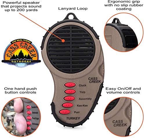 Cass Creek Ergo Turkey Call - 5-In-1 Game Expertly Mimics
