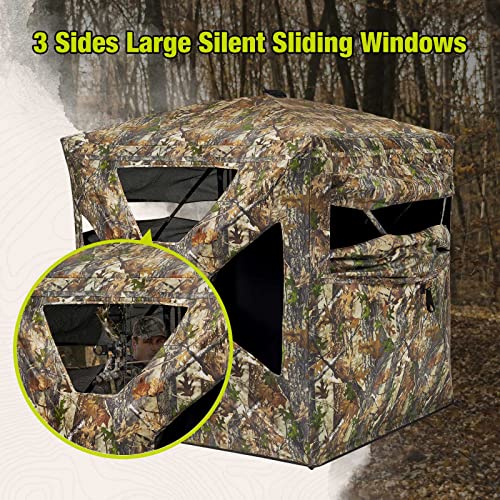 TIDEWE 270°See Through Hunting Blind for 2-3 Persons