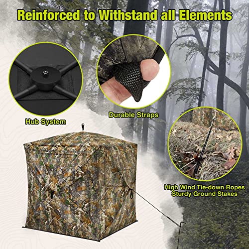 TIDEWE 270°See Through Hunting Blind for 2-3 Persons