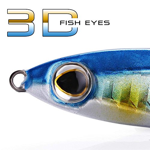 Sougayilang Metal Spoon Jigs Fishing Lures with Treble Hook