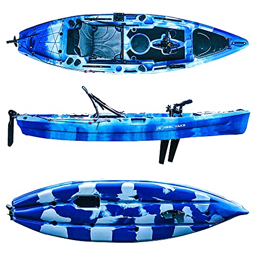11' Pedal Kayak Fishing Angler | Sit or Stand | 500lbs Capacity | Ocean Lakes Rivers