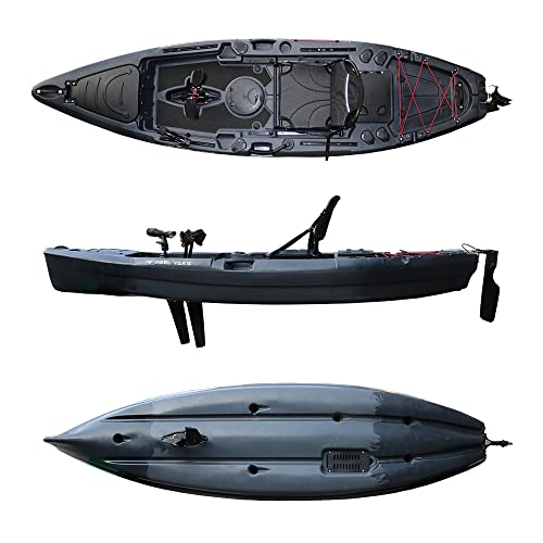 11ft Pedal Drive Fishing Kayak | Stable Design | 500lbs Capacity | Ocean Lakes Rivers Suitable