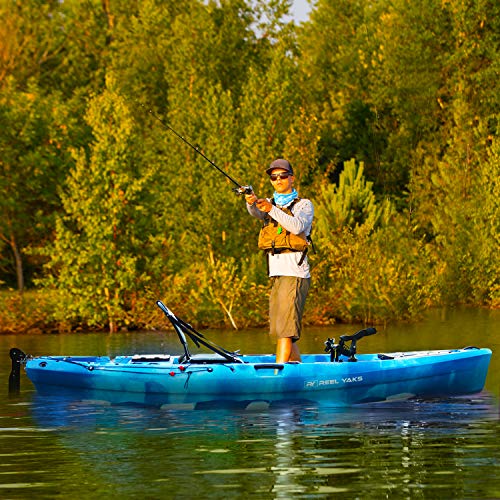 11ft Pedal Drive Fishing Kayak | Stable Design | 500lbs Capacity | Ocean Lakes Rivers Suitable