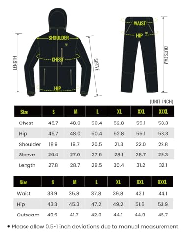 TIDEWE Men's Waterproof Hunting Clothes with Face Mask
