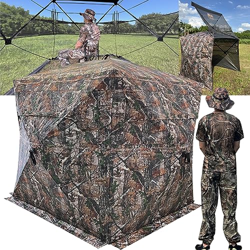 Extra Large Tall 360 Degree See Through Hunting Blind
