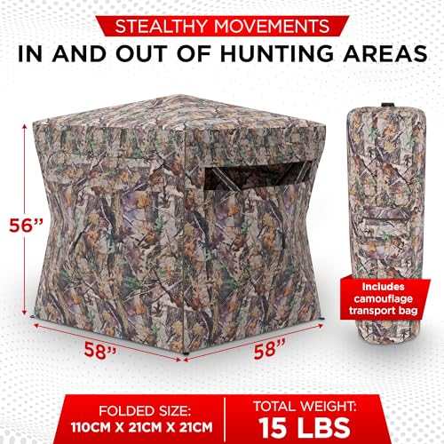 Venatio Camouflage Pop Up Ground Blind - Waterproof