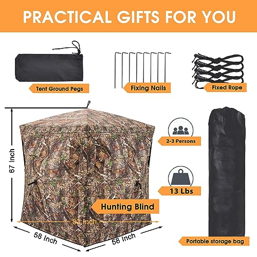 CAMO Popup Ground Blind for Deer & Turkey Hunting