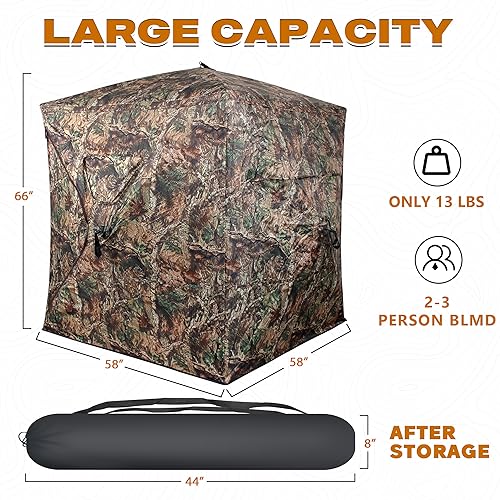 Monster Hunting Blind for 1-3 People with Tri-Leg Stool