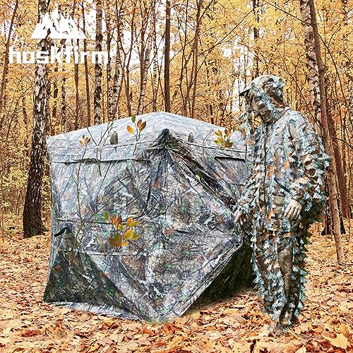 Portable Hunting Blind with Magnetic Door, Sliding Windows
