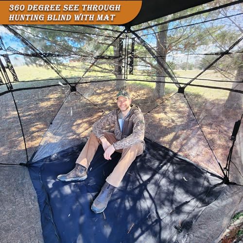 360 Degree Ground Blind with Floor Mat, Pop-up
