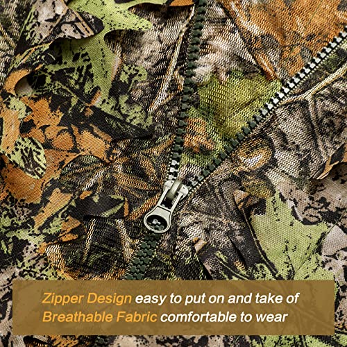 MOPHOTO Woodland Leaf Camo Hunting Gilly Suit for Men