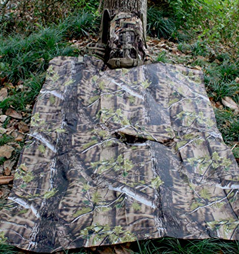 AUSCAMOTEK Woodland Camo Hooded Waterproof Rain Poncho