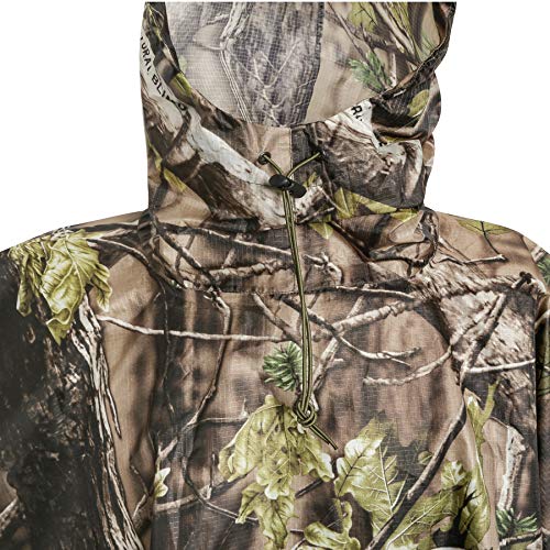 AUSCAMOTEK Woodland Camo Hooded Waterproof Rain Poncho