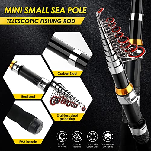 Portable Telescopic Fishing Rod Reel Combo with Accessories