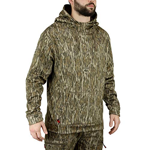 Mossy Oak Men's Camo Hunting Hoodie Fleece, Bottomland