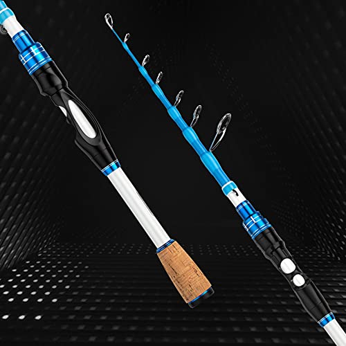 Portable Telescopic Fishing Rod with Carbon Blanks and Cork Grips