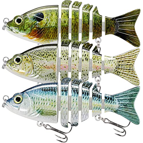 TRUSCEND Multi-Jointed Swimbait for Bass Trout Fishing