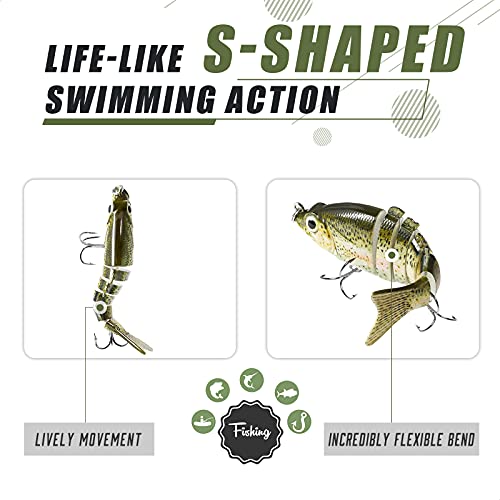 TRUSCEND Multi-Jointed Swimbait for Bass Trout Fishing
